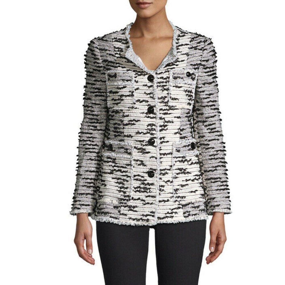 NWT Rebecca Taylor Patched Tweed Jacket - Size 8